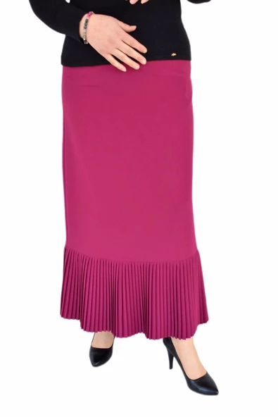 Kadın Fuşya Uzun Etek ASL1001 - Resim 2