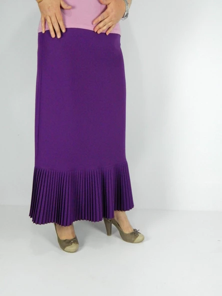 Kadın Fuşya Uzun Etek ASL1001 - Resim 5