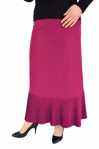 Kadın Fuşya Uzun Etek ASL1001 - Resim 4