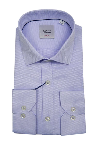 Erkek Slim Fit Desenli Gömlek 2046 002046 - Resim 3