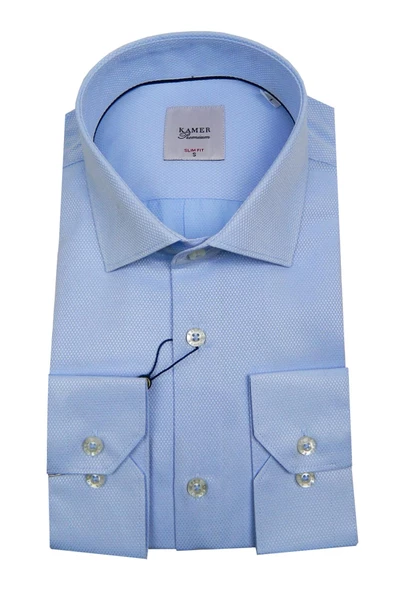 Erkek Slim Fit Desenli Gömlek 2046 002046 - Resim 2