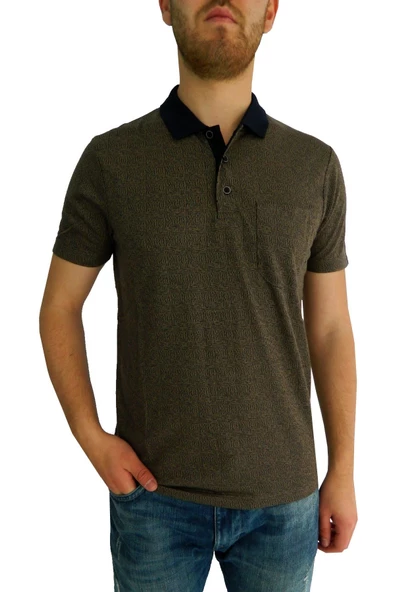 Erkek Polo Yaka Cepli Jakar Tişört Bgl-st01056 ürün görseli