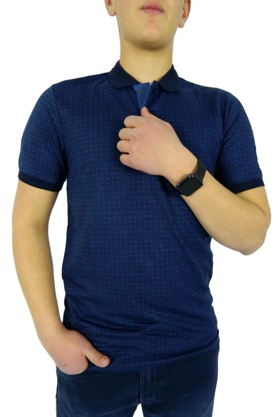 NAYKI ERKEK POLO YAKA JAKARLI T-SHİRT 19072 BGL-ST01042 ürün görseli