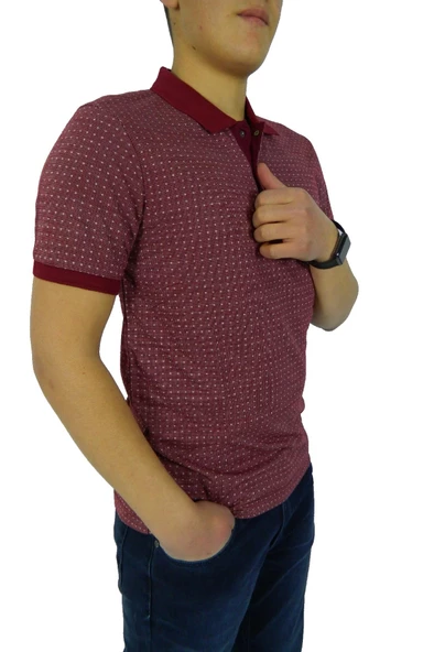 NAYKI ERKEK POLO YAKA JAKARLI T-SHİRT 19072 BGL-ST01042 - Resim 5