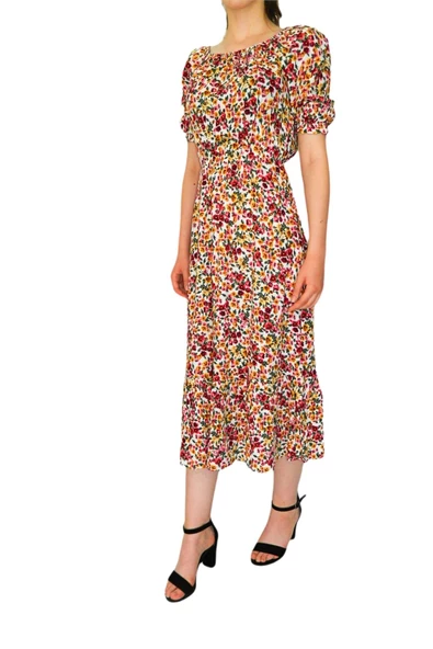 Kadın Elbise Empirme Bel Lastikli BGL-ST01331 - Resim 5