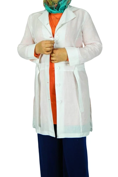 Kadın Kemerli Keten Tunik EFL3176 - Resim 3