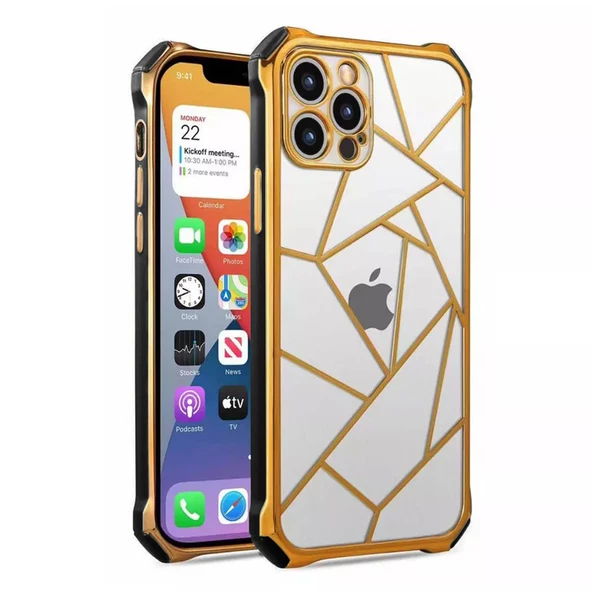 iPhone 13 Pro Kılıf Lazer Prizma Kamera Korumalı Kapak - 11