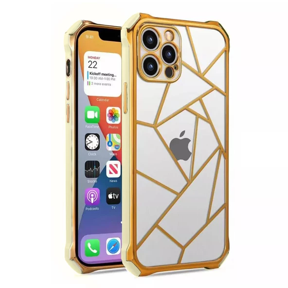 iPhone 13 Pro Kılıf Lazer Prizma Kamera Korumalı Kapak - 5