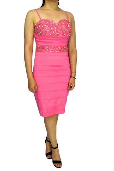 Kadın Abiye Elbise Kısa BGL77003 - Resim 2