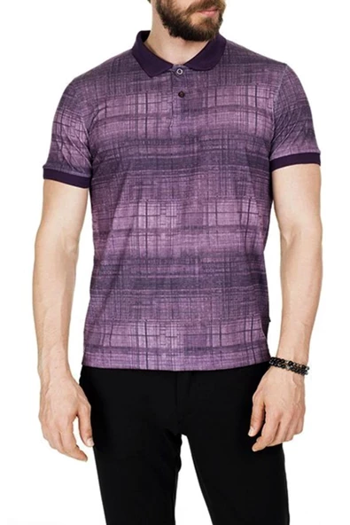 Erkek Polo Yaka Baskılı Tişört BGL-ST00530 - Resim 4