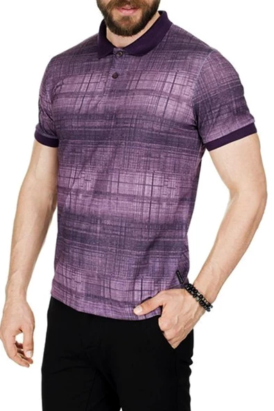 Erkek Polo Yaka Baskılı Tişört BGL-ST00530 - Resim 6