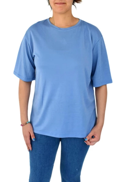 Kadın Sıfır Yaka Simli Tişört BGL-ST02091 ürün görseli