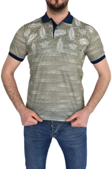 BİGAZZİ ERKEK BASKILI PİKE LYC TSHİRT 3227 - Resim 4