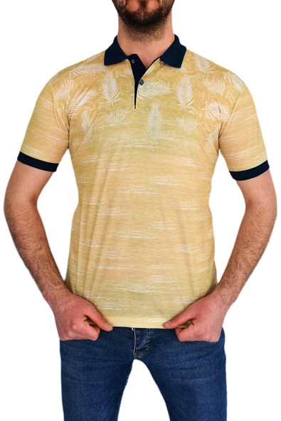 BİGAZZİ ERKEK BASKILI PİKE LYC TSHİRT 3227 - Resim 5