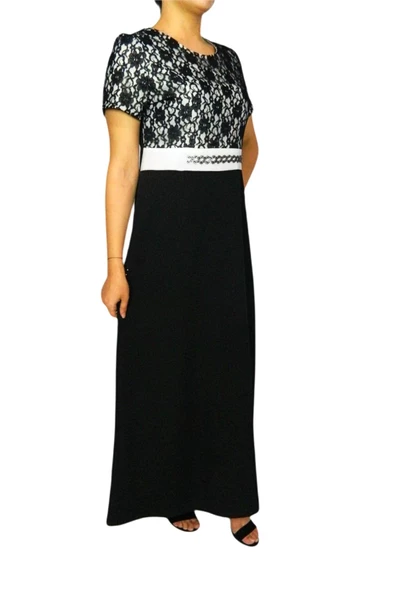 Kadın Siyah Taşlı Abiye Takım Vivendi WW8384 - Resim 4