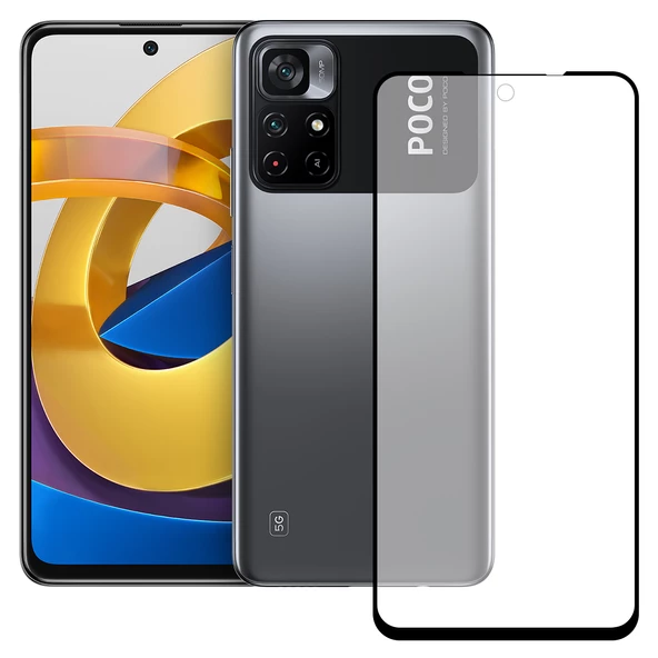 Bufalo Xiaomi Poco M4 Pro 5G Ekran Koruyucu Seramik MAT Nano 9D Tam Kaplama Siyah