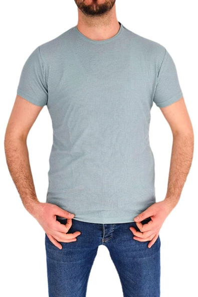 Erkek Sıfır Yaka Tişört T-869 BGL-ST01829 - 7