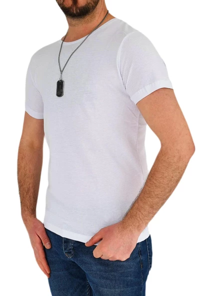 Erkek Sıfır Yaka Tişört T-383 BGL-ST01826 - Resim 11
