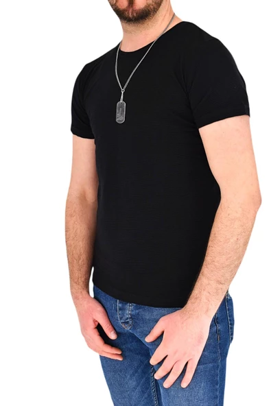 Erkek Sıfır Yaka Tişört T-383 BGL-ST01826 - Resim 7