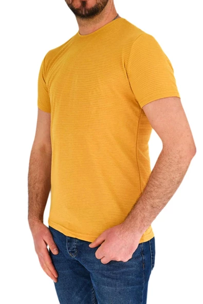 Erkek Sıfır Yaka Tişört T-383 BGL-ST01826 - Resim 9