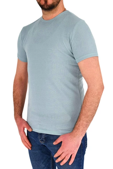 Erkek Sıfır Yaka Tişört T-383 BGL-ST01826 - Resim 8