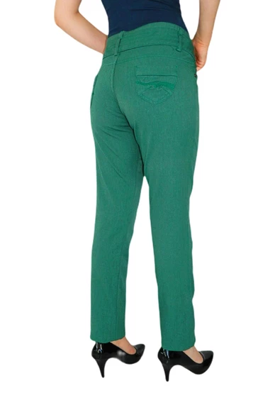 Kadın Kanvas Dar Paça Düşük Bel Pantolon 352 BGL-23615398 - Resim 10