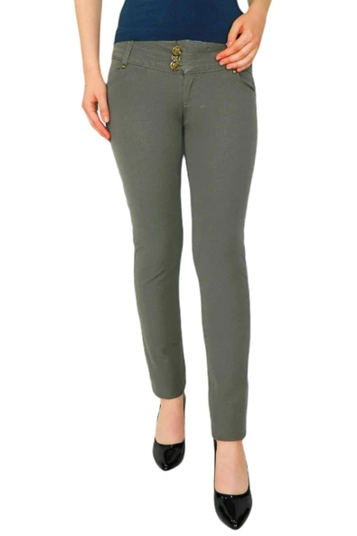 Kadın Kanvas Dar Paça Düşük Bel Pantolon 352 BGL-23615398 ürün görseli