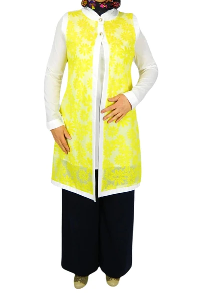 Kadın Krep Güpür İkili Tunik MSK-0262 - Resim 11