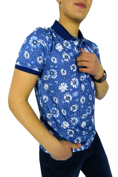 NAYKI ERKEK POLO YAKA DİJİTAL BASKILI T-SHİRT 2136 BGL-ST01041 - 5
