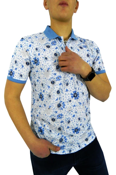 NAYKI ERKEK POLO YAKA DİJİTAL BASKILI T-SHİRT 2136 BGL-ST01041 - 3