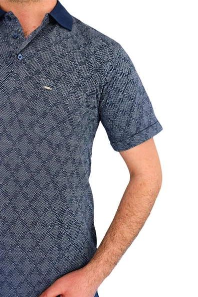 Erkek Polo Yaka Cepli Tişört 1-T817 BGL-ST01811 - 12
