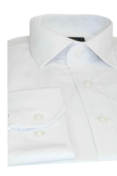 Erkek Gömlek Uzun Kol Silim Fit Keten BGL-ST01456 - 7