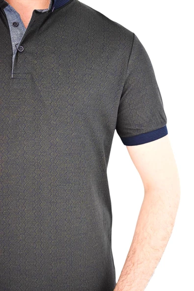 Erkek Gömlek Yaka Tişört Çizğili BGL-ST01944 - Resim 11