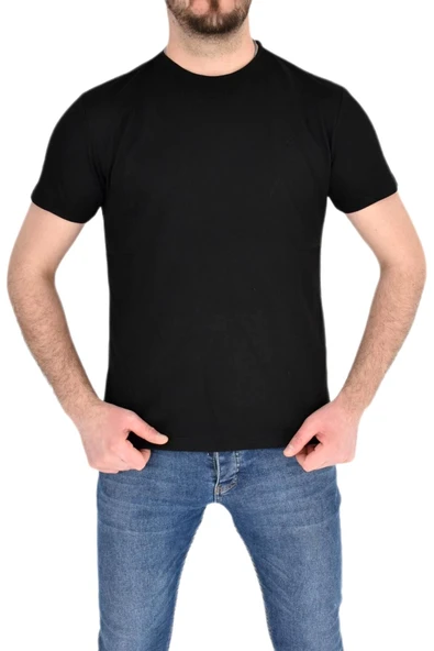 Erkek Büyük Beden Sıfır Yaka Tişört Ottoman BGL-ST01891 - Resim 10