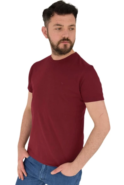 Erkek Büyük Beden Sıfır Yaka Tişört Ottoman BGL-ST01891 - Resim 5