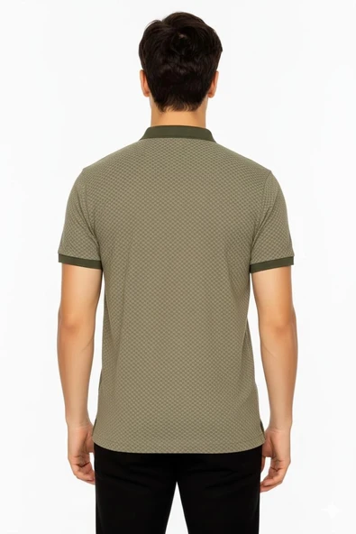 Erkek Polo Yaka Jakarlı Tişört BGL-ST00535 - Resim 10