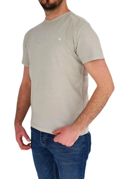 Erkek Büyük Beden Sıfır Yaka Tişört Ottoman BGL-ST01891 - Resim 7