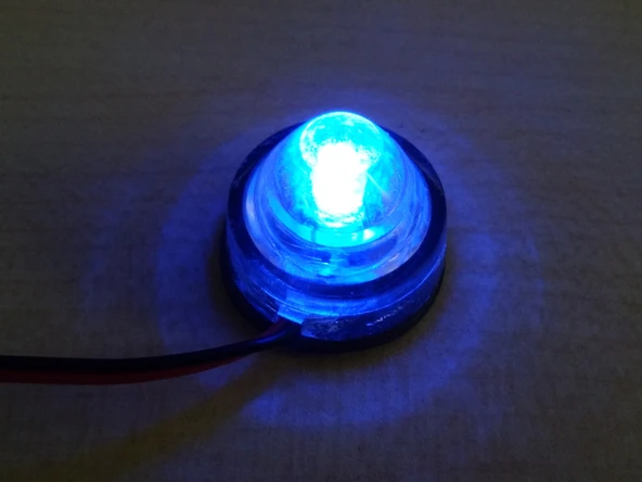 YUVARLAK LED LAMBA 3cm (MAVİ) ALARM LEDİ AYDINLATMA LEDİ BONCUK LED GÖZ LED LAMBA, PARMAK LED