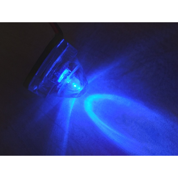 YUVARLAK LED LAMBA 3cm (MAVİ) AYDINLATMA LEDİ BONCUK LED LED LAMBA ALARM LEDİ GÖZ LED LAMBA, PARMAK LED - 3