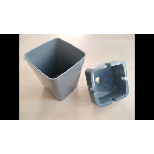 KARE KOKUSUZ KÜLLÜK (1.KALİTE) GRİ 7,5cm (ARAÇ EV OFİS) PRATİK KÜLLÜK, KÜL TABLASI - 2