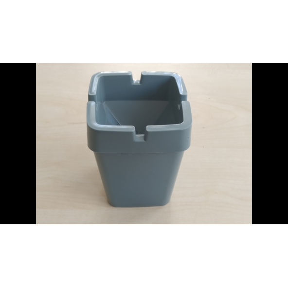 KARE KOKUSUZ KÜLLÜK (1.KALİTE) GRİ 7,5cm (ARAÇ EV OFİS) PRATİK KÜLLÜK, KÜL TABLASI - 3