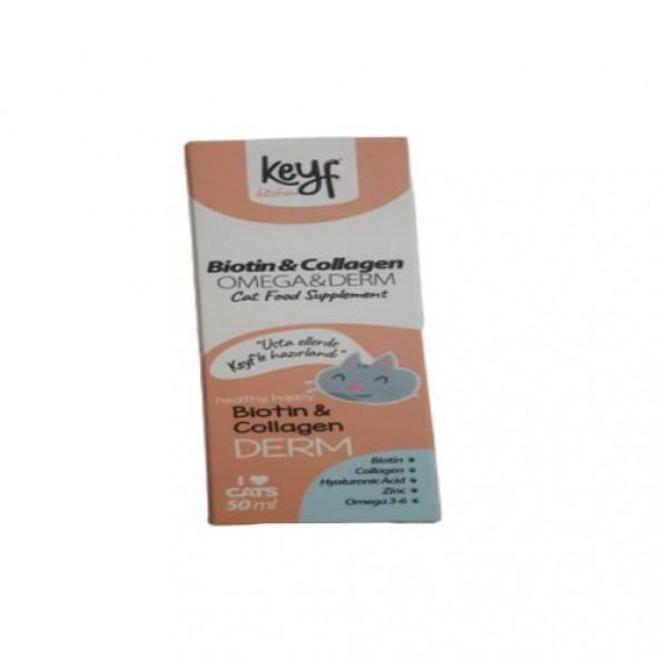 KEYF CAT BİOTİN ( KEDİLER İÇİN BİOTİN - COLLAGEN ) 50 ML