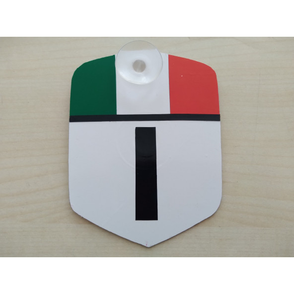 Dekor Levha I Logosu Vantuzlu (10X7,5CM) İTALYA Arması Logosu Cam Süsü, Asma Süs
