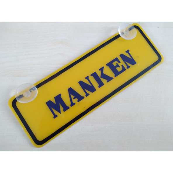 DEKOR SARI PLAKA - MANKEN (22x7.5cm) vantuzlu Pleksi (Dekor Levha) DEKOR PLAKA ürün görseli