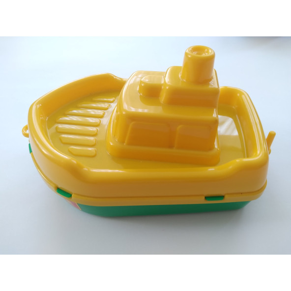 POLESIE OYUNCAK TEKNE 18CM, BALIKÇI TEKNESİ (SARI-YEŞİL) BANYO HAVUZ DENİZ OYUNCAĞI - 3
