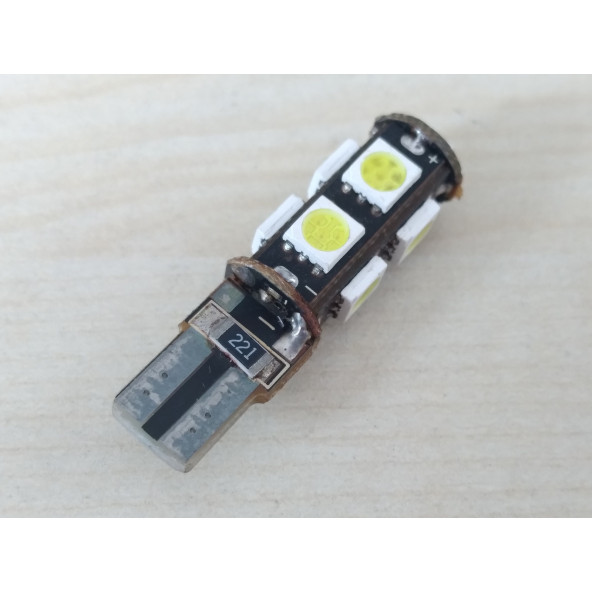 T10 DİPSİZ LED AMPUL (9 ÇİPLİ) BEYAZ 12V (1ADET FİYATI) T10 PARK, SİNYAL, PLAKA AMPULU - 3