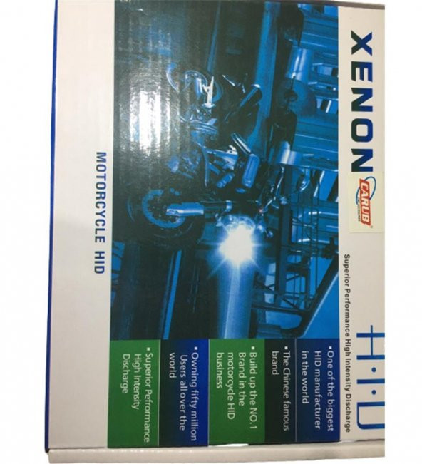 CARUB MOTORSİKLET HİBRİD ZENON 8000K BUZ MAVİ - 5