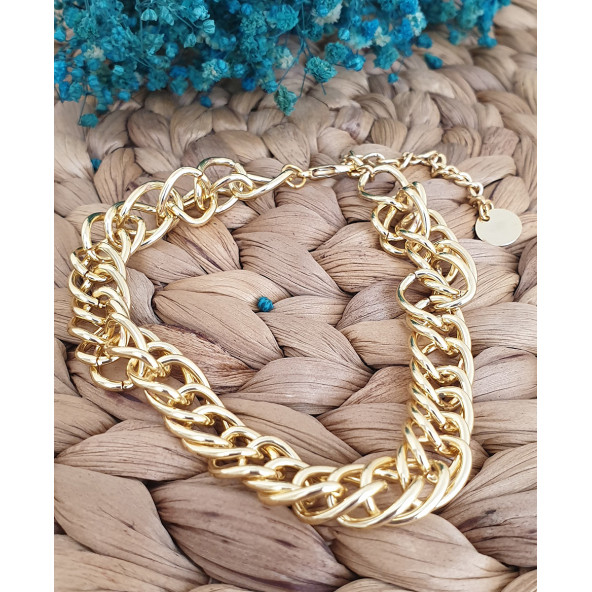 Gold Orta Zincir Halhal - 2