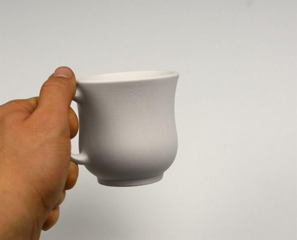 Alâ Çay Fincanı | Seramik Bisküvi (Ham Ürün) - 2