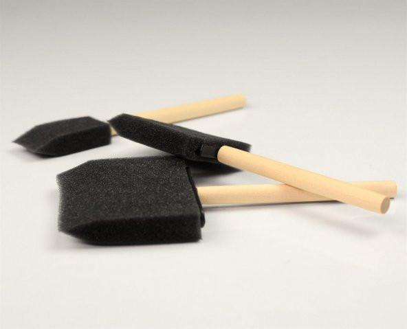 Ahşap Saplı Siyah Sünger Set 3lü - 1